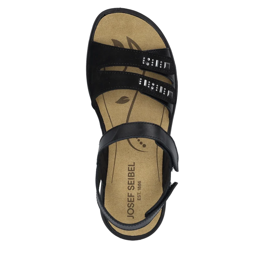 josef seibel ibiza 86 black womens adjustable sneaker