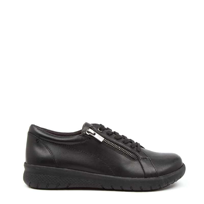 Ziera Solar black womens lace up