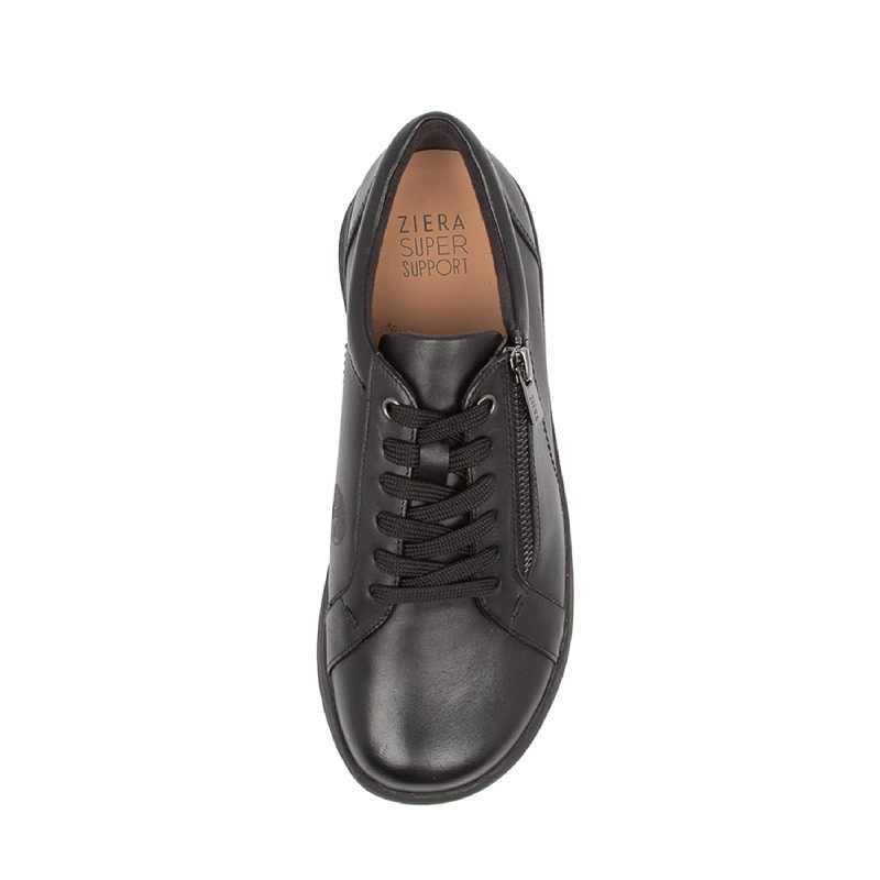 Ziera Solar black womens lace up