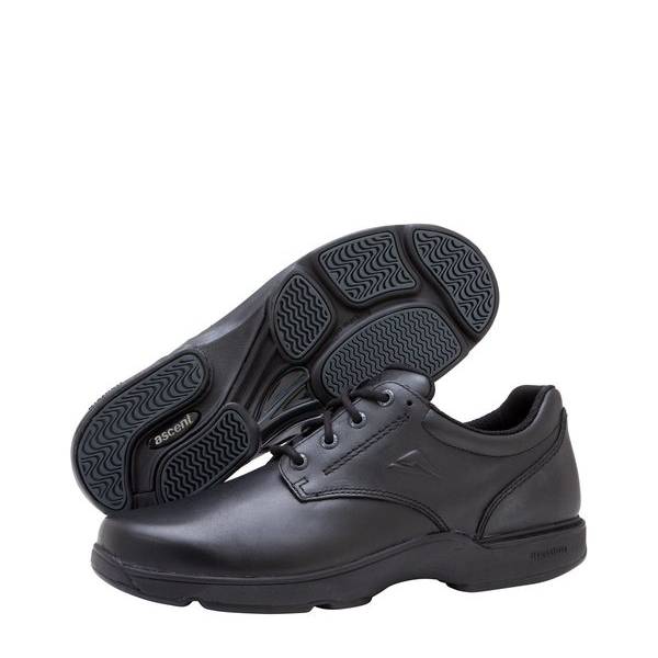 Ascent Apex d senior black school shoe