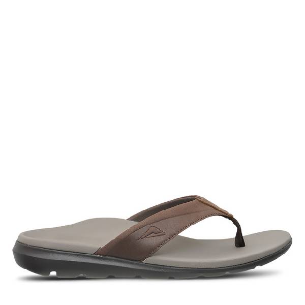 Ascent Groove mens brown thong