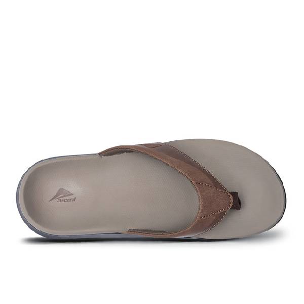 Ascent Groove mens brown thong
