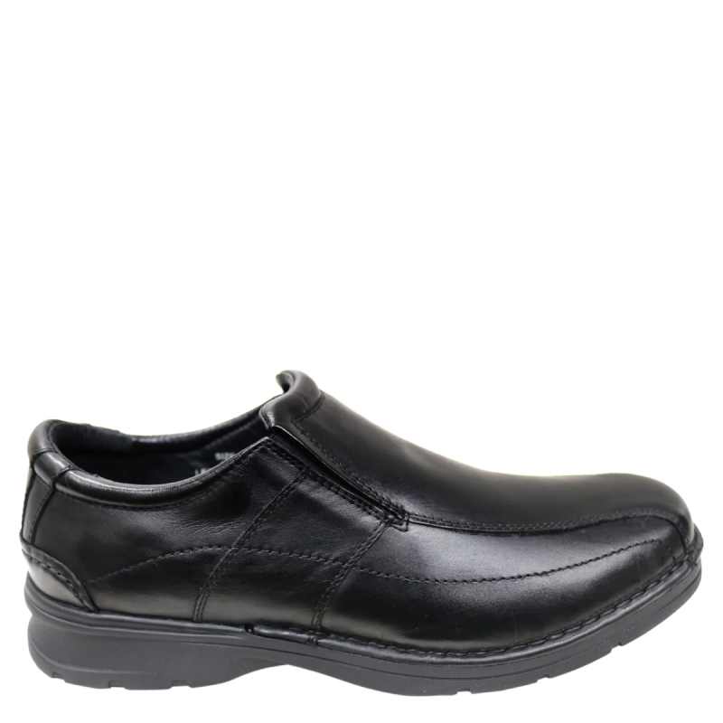 Slatters lismore black mens slip on shoe