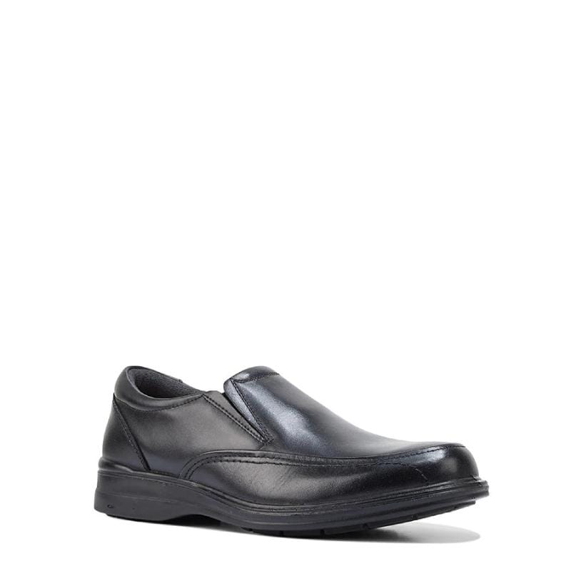 Hush puppies transit black mens slip on