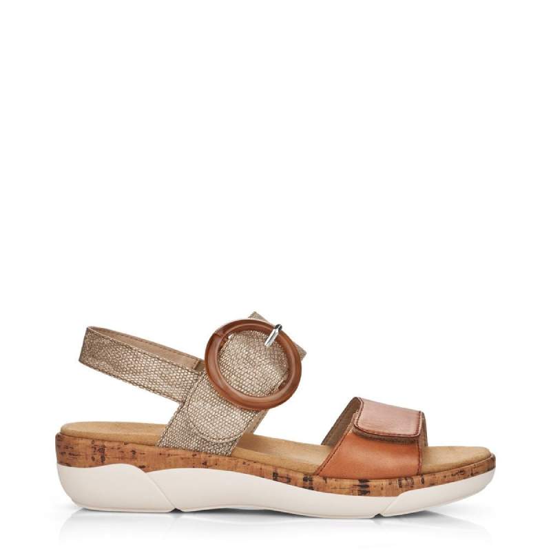 Rieker R6853 tan womens sandal