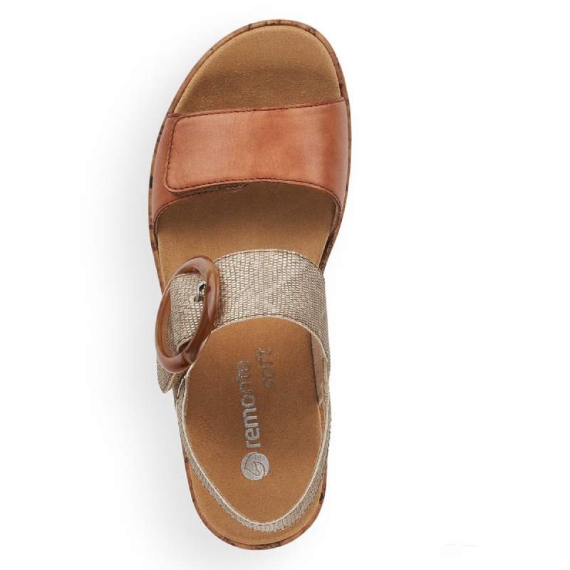 Rieker R6853 tan womens sandal