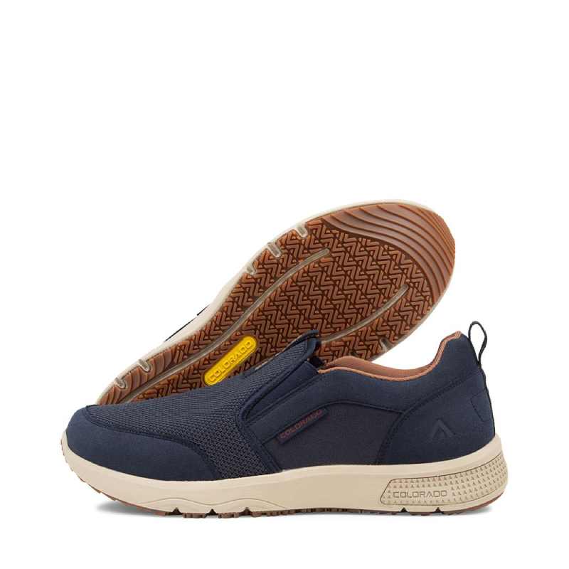 Colorado saka navy mens slip on