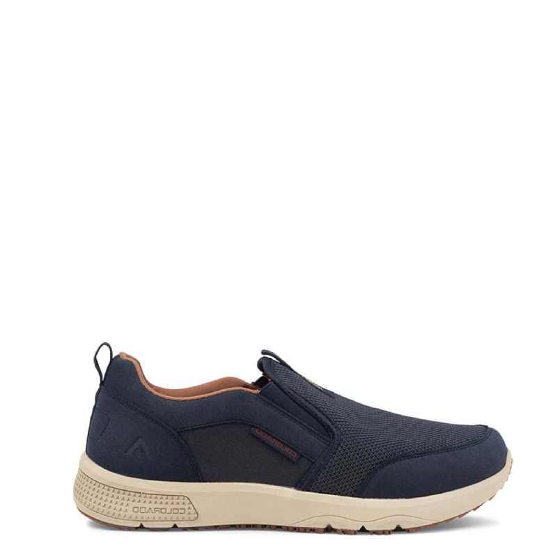 Colorado saka navy mens slip on