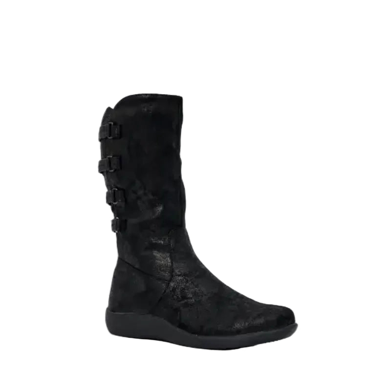 Step on air blossom black womens calf length boot