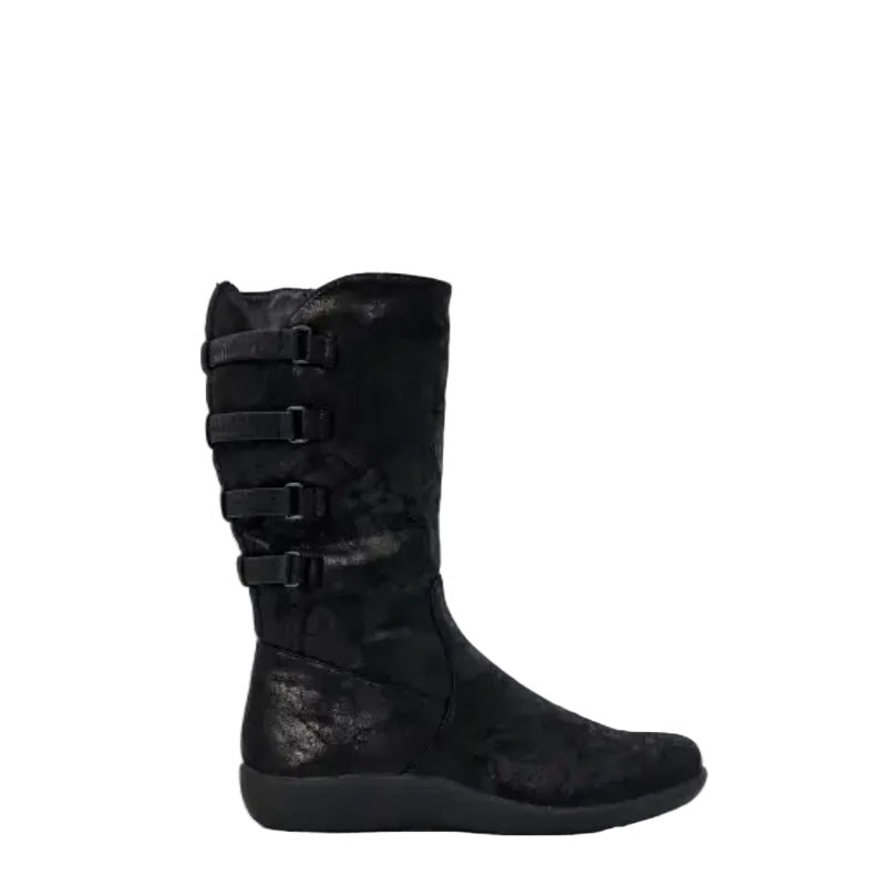 Step on air blossom black womens calf length boot
