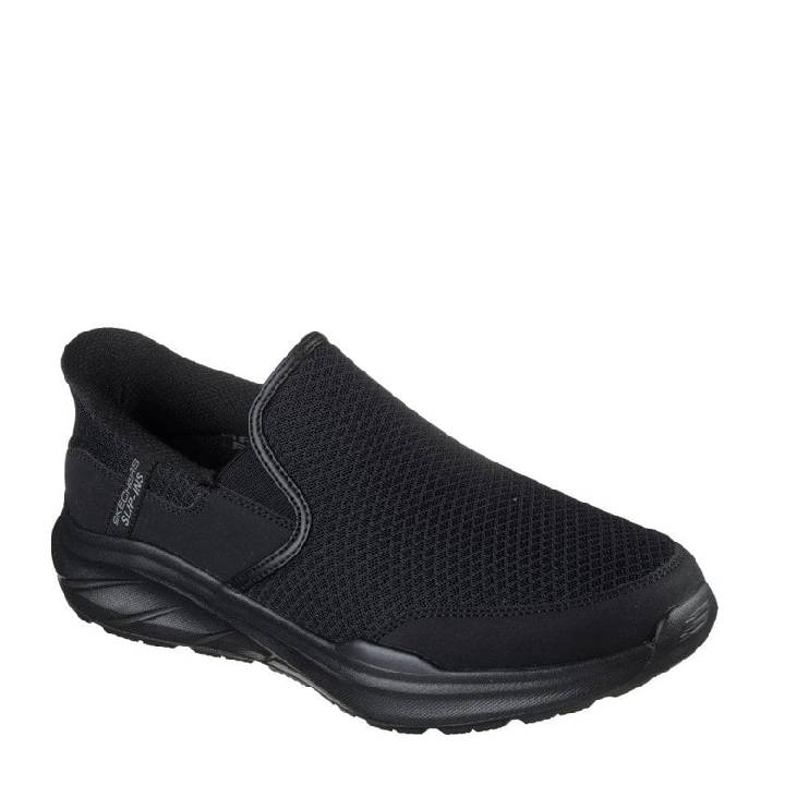 Skechers stoaver black mens extra wide slip on