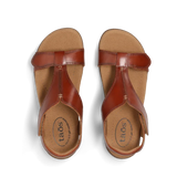 taos the show cognac womens sandal