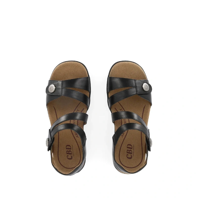 CBD trophy black womens sandal