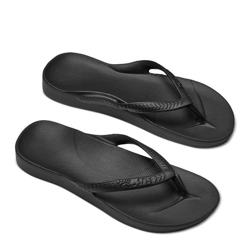 Archies black orthotic thong