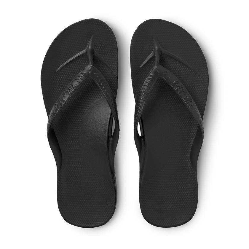 Archies black orthotic thong