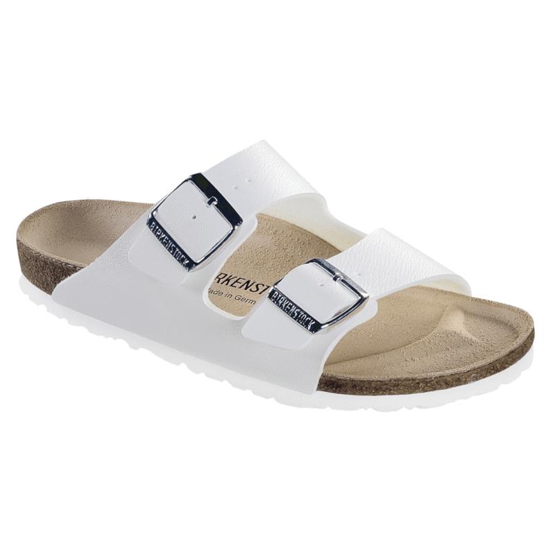 Birkenstock Arizona white slide