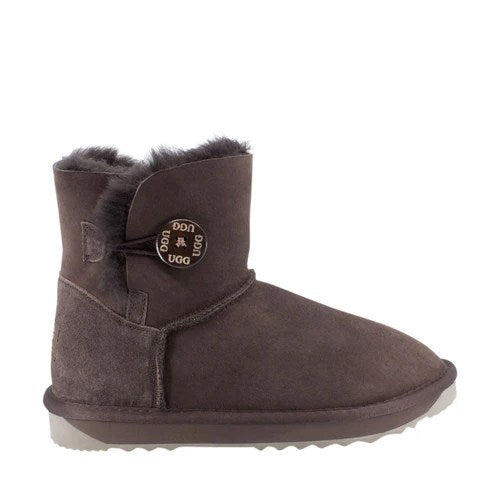 Comfort me ugg ultrashort button chocolate ugg